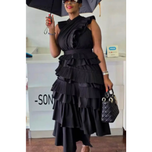 Vintage pleated raffle dress