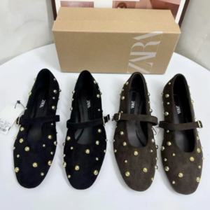 Zara Ballerina Pumps Brown
