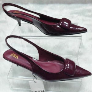 Zara Heels Burgundy